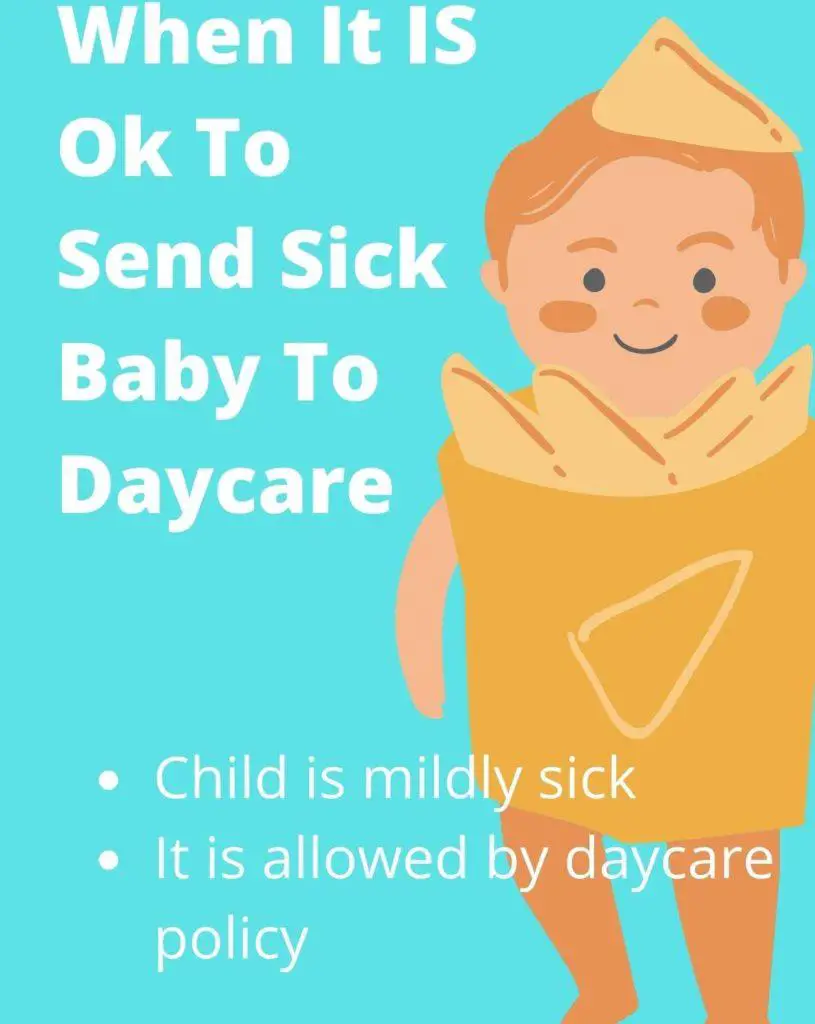 when it is ok to send sick child to daycare
