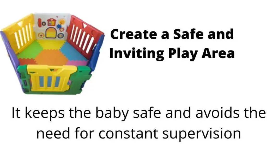 safe play area helps encourage long independent play in toddlers