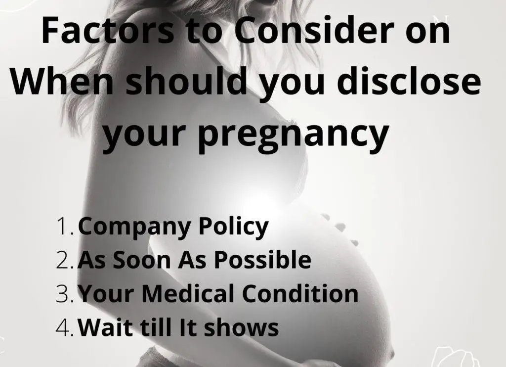 when to disclose pregnancy to employers