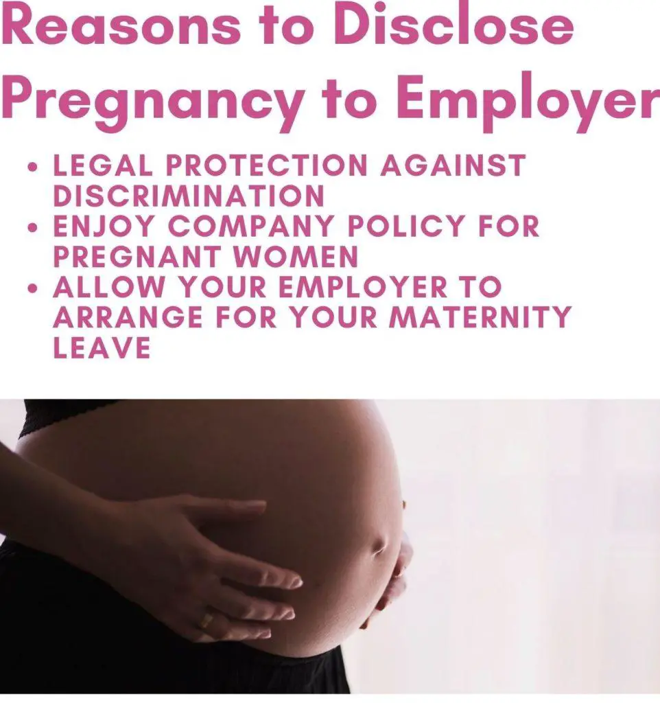 reasons why disclose pregnancy to employers