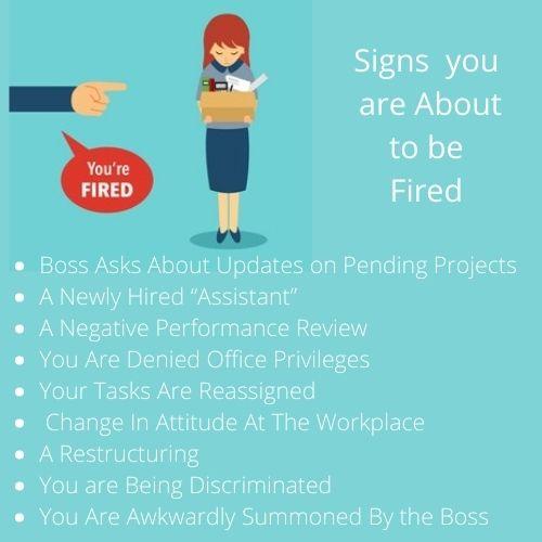 Major Signs that you are About to be Fired from work