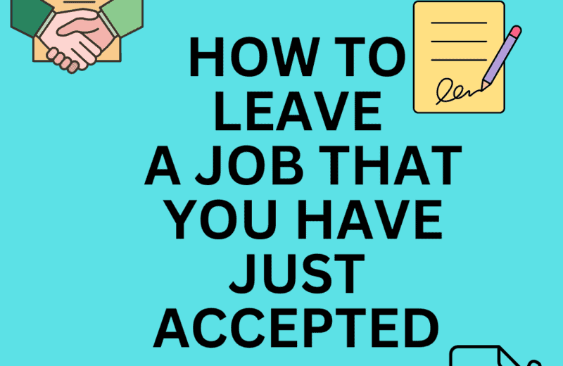 how to quit a new job