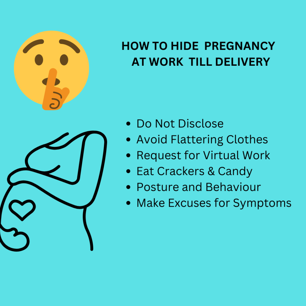 Proven Tricks & Secrets for Hide Pregnancy Bump & Signs from Colleagues