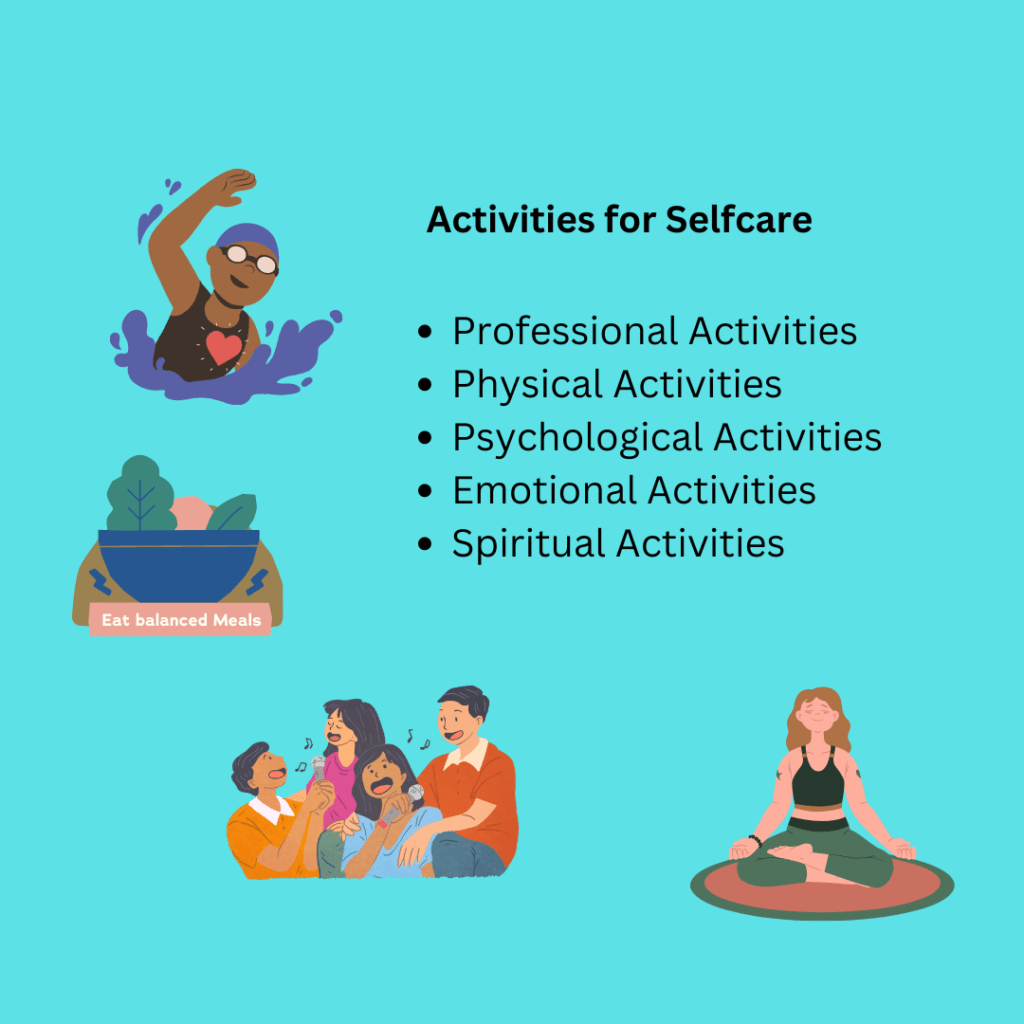 Activities for Self Care practice